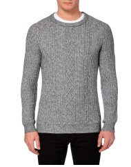 Remus Uomo Tapered fit cable knit sweater
